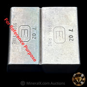 7oz Engelhard E Logo Reverse Stamp Low Serial Variety Industrial Extruded Vintage Silver Bar