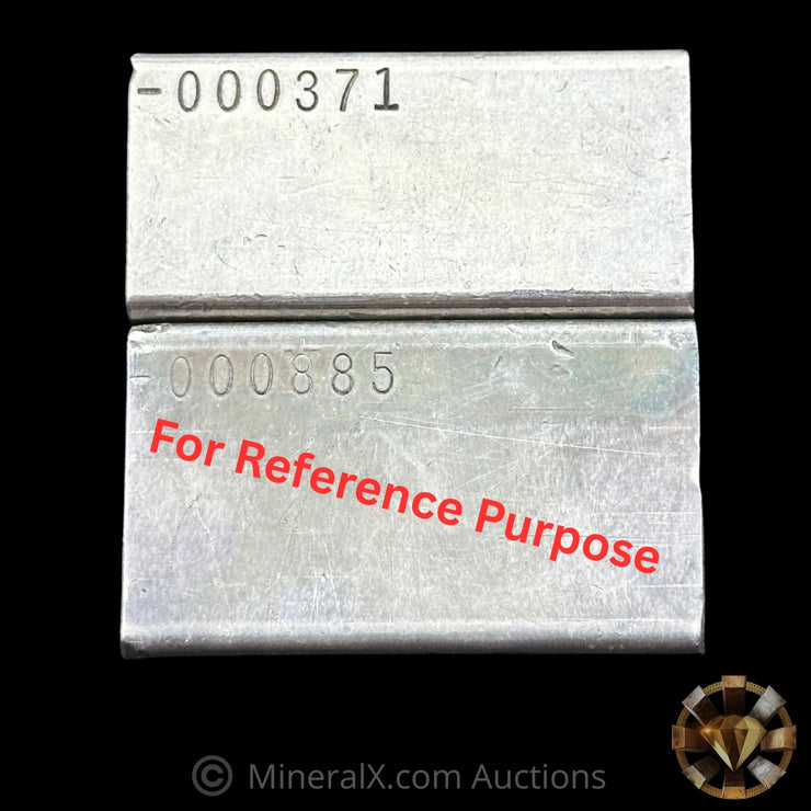 7oz Engelhard E Logo Reverse Stamp Low Serial Variety Industrial Extruded Vintage Silver Bar
