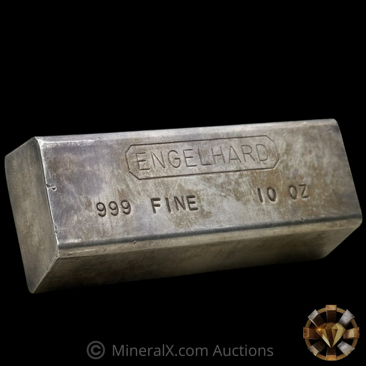 10oz Engelhard Full Hallmark Industrial Extruded Vintage Silver Bar