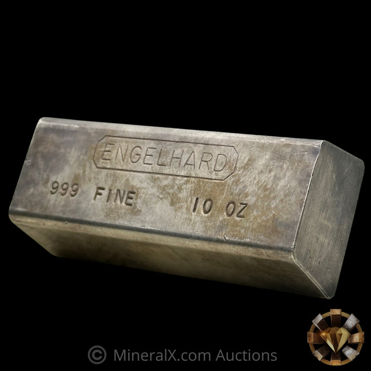 10oz Engelhard Full Hallmark Industrial Extruded Vintage Silver Bar