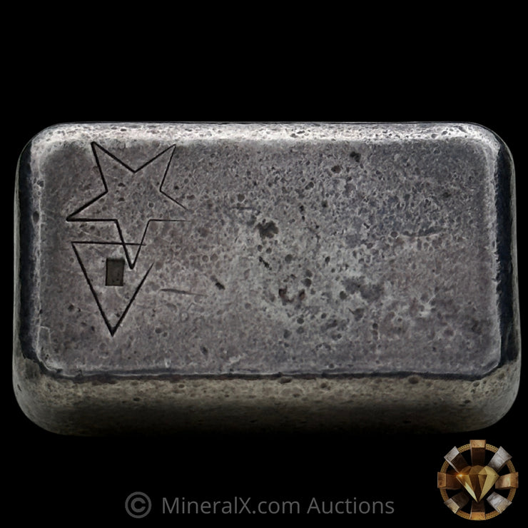 3oz W H Foster Vintage Silver Bar With Triangle & Star Counterstamps