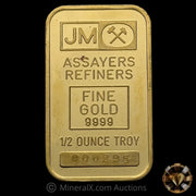 1/2oz JM Johnson Matthey Vintage Gold Bar With Low Serial