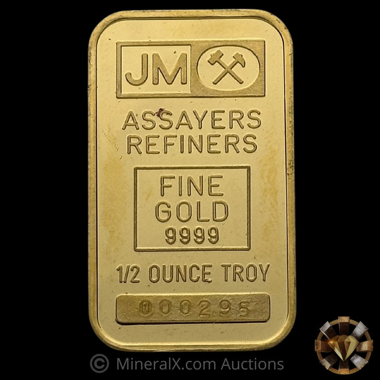 1/2oz JM Johnson Matthey Vintage Gold Bar With Low Serial