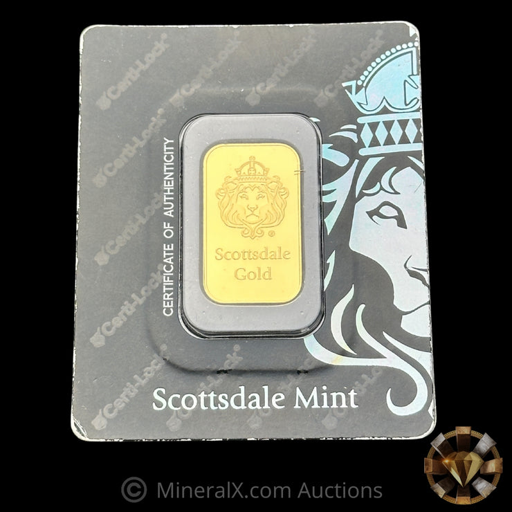 10g Scottsdale Gold Bar In Assay