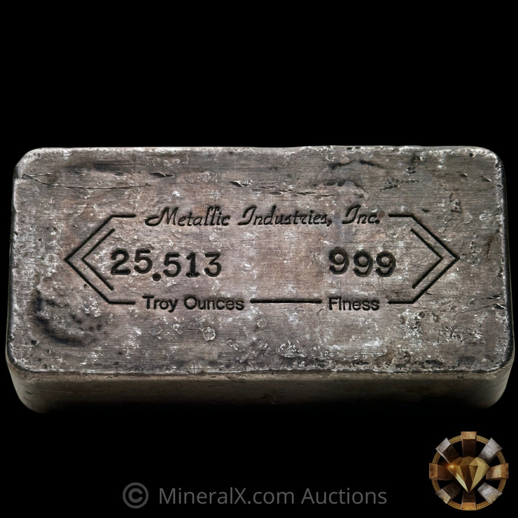 25.513oz Metallic Industries Inc Vintage Silver Bar