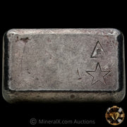 5oz W H Foster Vintage Silver Bar With Star & Triangle Reverse Counterstamps