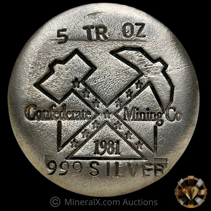 5oz Dennis England Confederate Mining Co Fantasy Silver Bar
