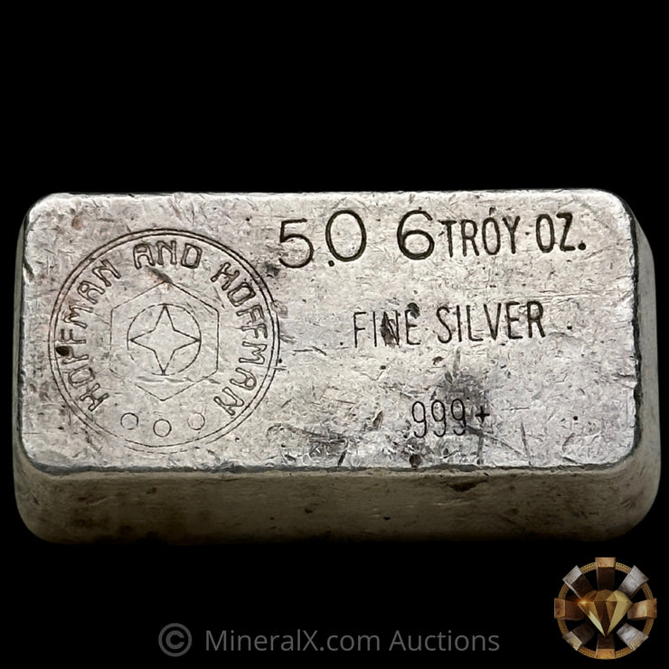 5.06oz Hoffman And Hoffman Vintage Silver Bar