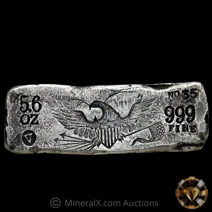 5.6oz Mountain Maid Mining Fantasy Silver Bar