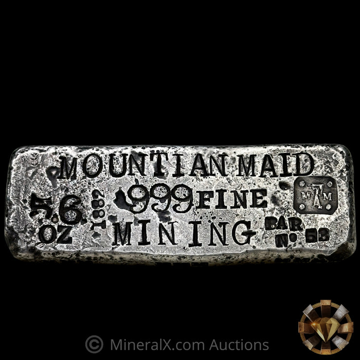 5.6oz Mountain Maid Mining Fantasy Silver Bar