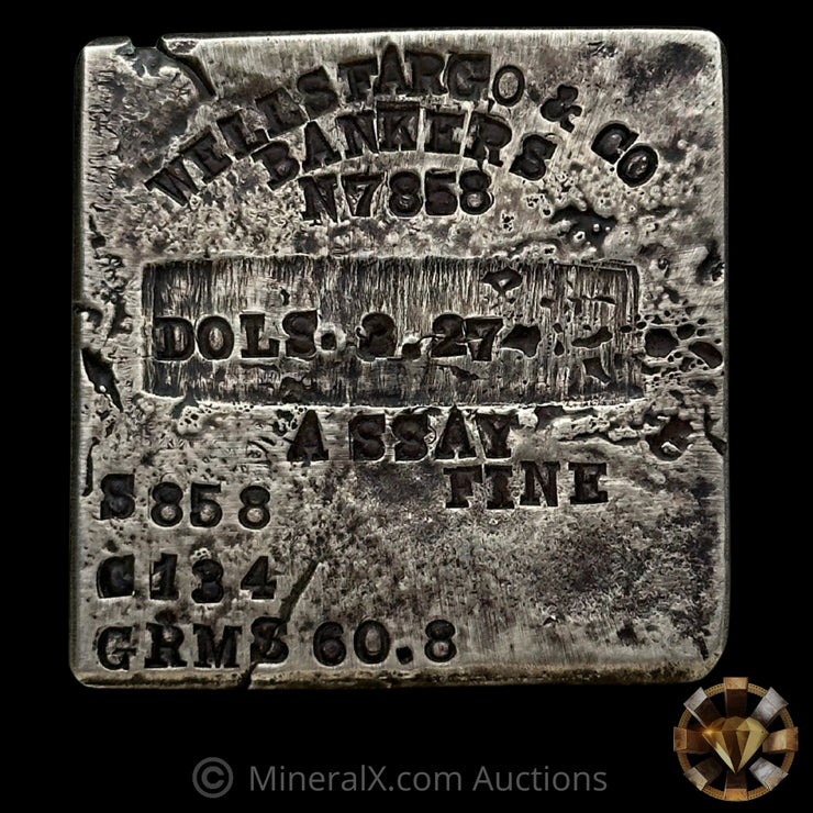 1.95oz Wells Fargo & Co Bankers Fantasy Sterling Silver Bar