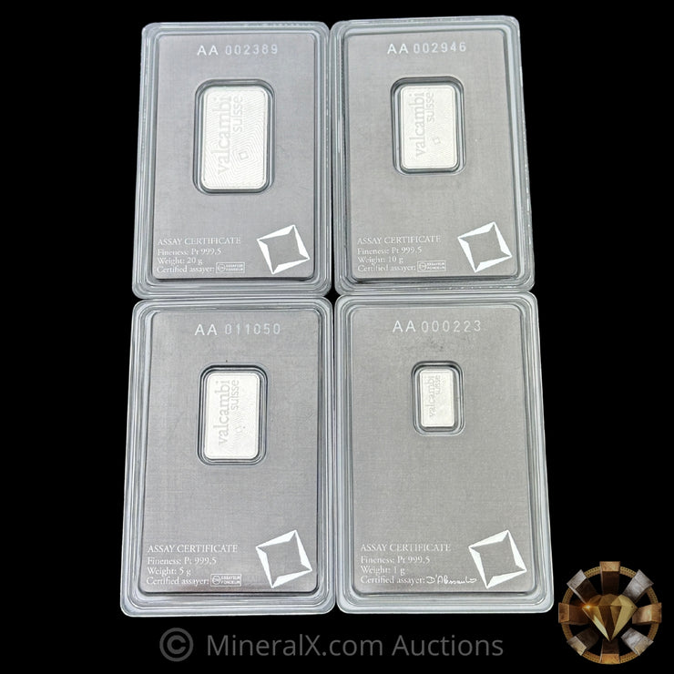 36g Valcambi Platinum Bar Lot