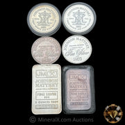10oz JM Johnson Matthey Vintage Silver Bar & Coin Lot