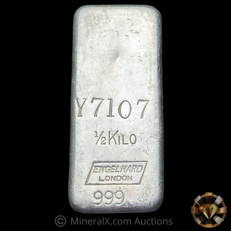 1/2Kilo Engelhard London Rare Y Prefix Vintage Silver Bar
