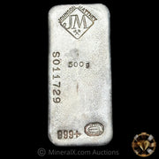500g JM Johnson Matthey S Serial Vintage Silver Bar