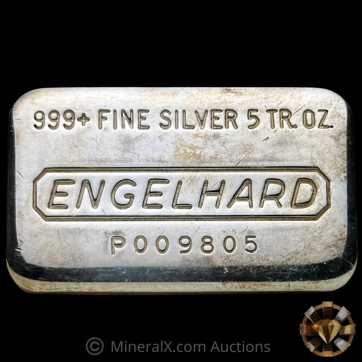 5oz Engelhard P Loaf Vintage Silver Bar