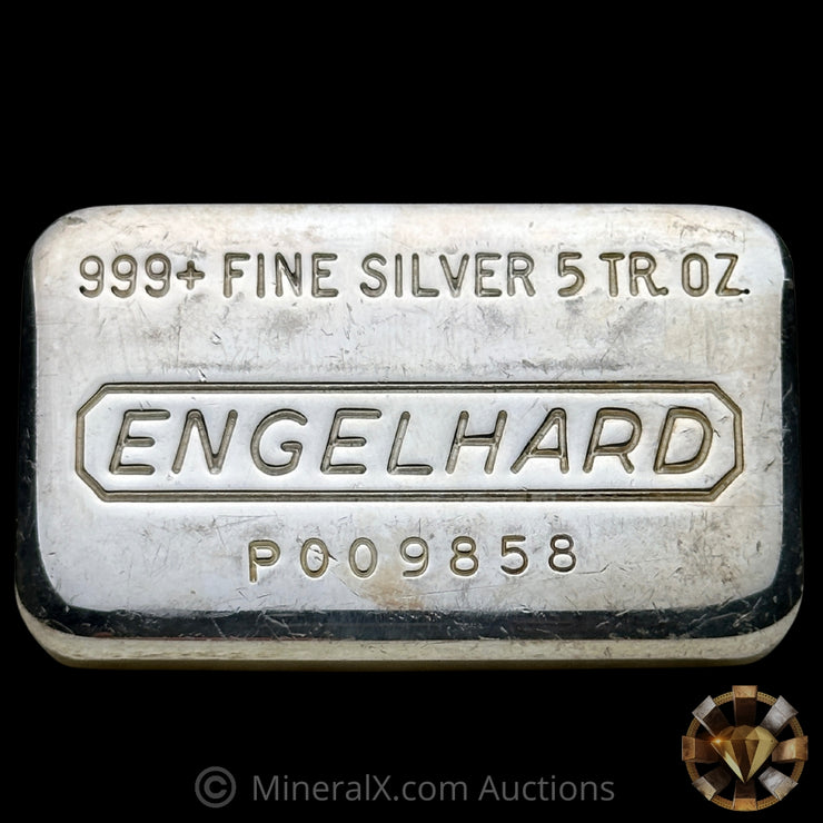 5oz Engelhard P Loaf Vintage Silver Bar