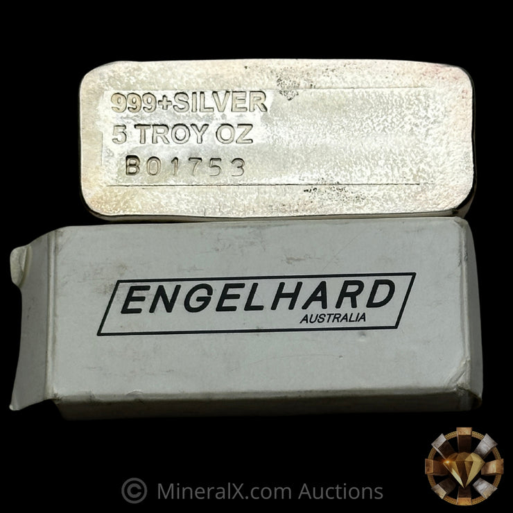 5oz Engelhard Australia Silver Bar With Box