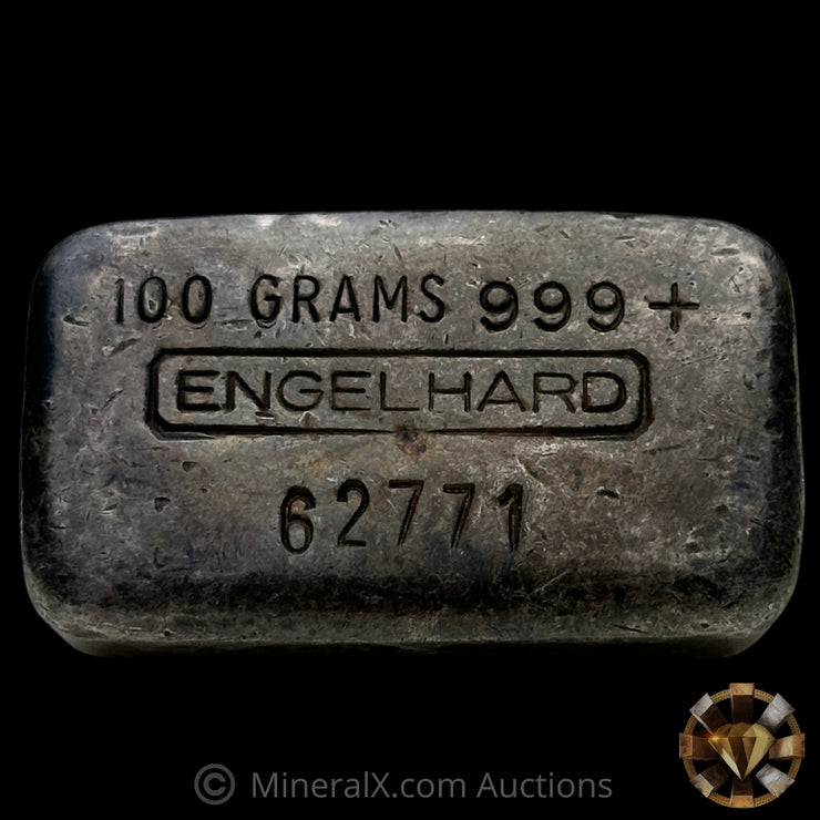 100g (100 Grams) Engelhard Vintage Silver Bar