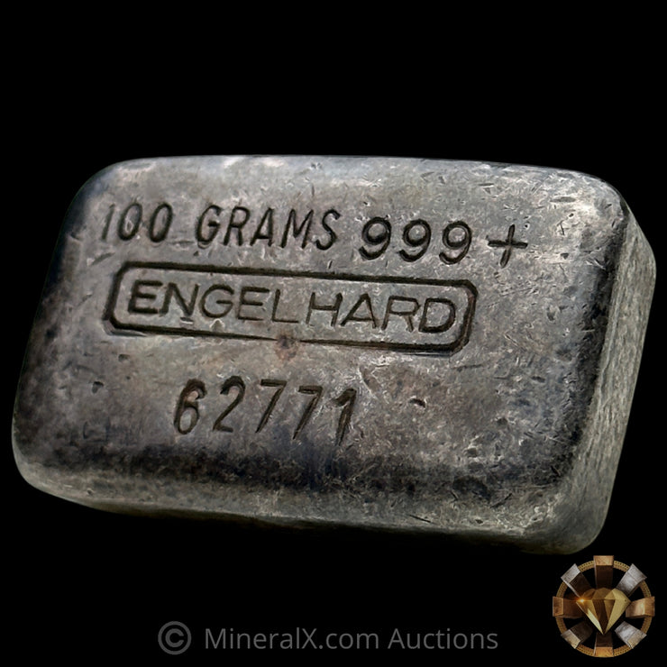 100g (100 Grams) Engelhard Vintage Silver Bar