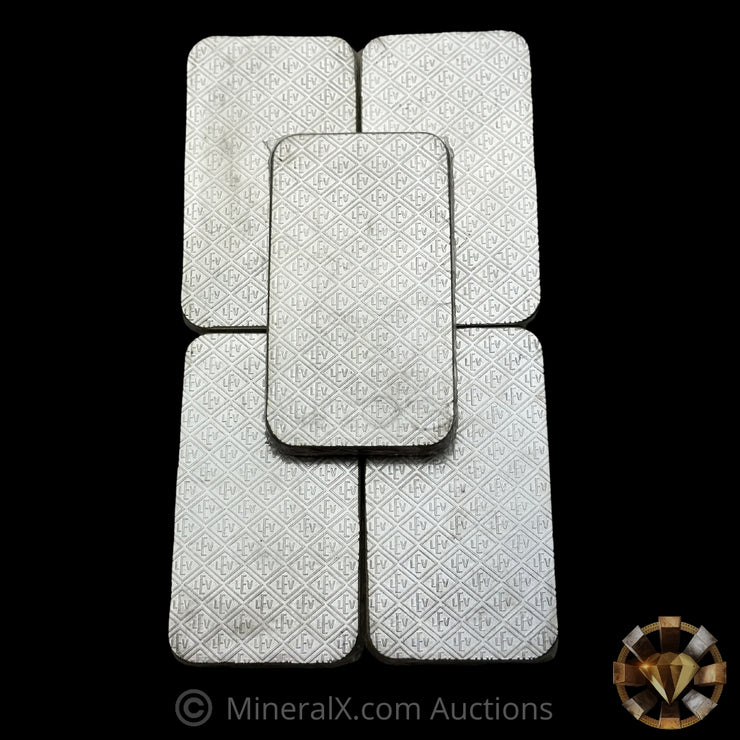 x5 1000g (5 Kilos/160.75oz) Geiger Silver Bar Lot In Original Seals With Sequential Serials (Discontinued Variety)