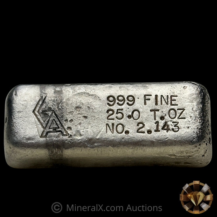 25oz GA Golden Analytical Vintage Silver Bar