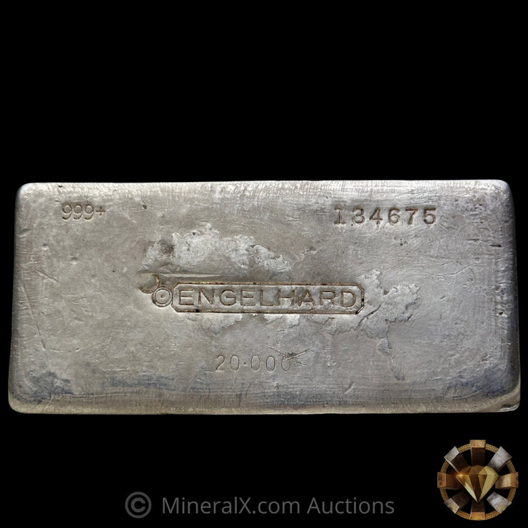 20oz Engelhard Bull Logo Vintage Silver Bar