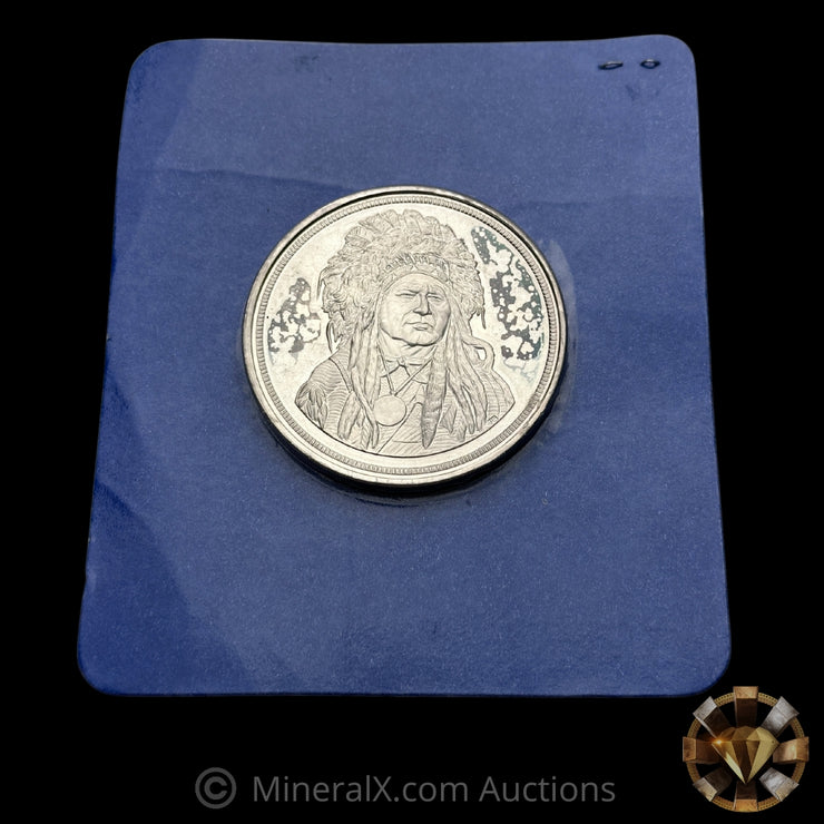 5oz Silver Chief Chattanooga Coin Co Vintage Silver Round In Seal With COA