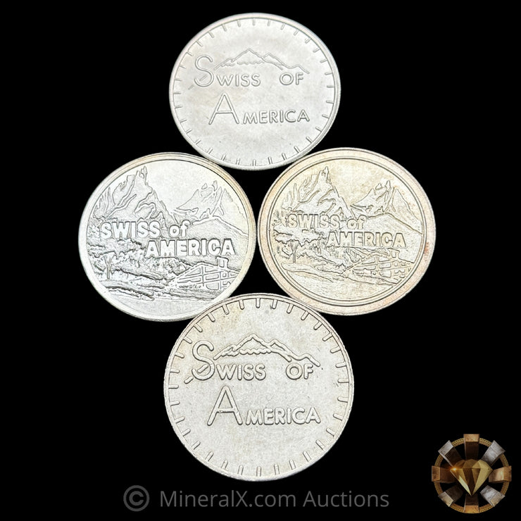 5.5oz Swiss Of America Vintage Silver Coin Lot