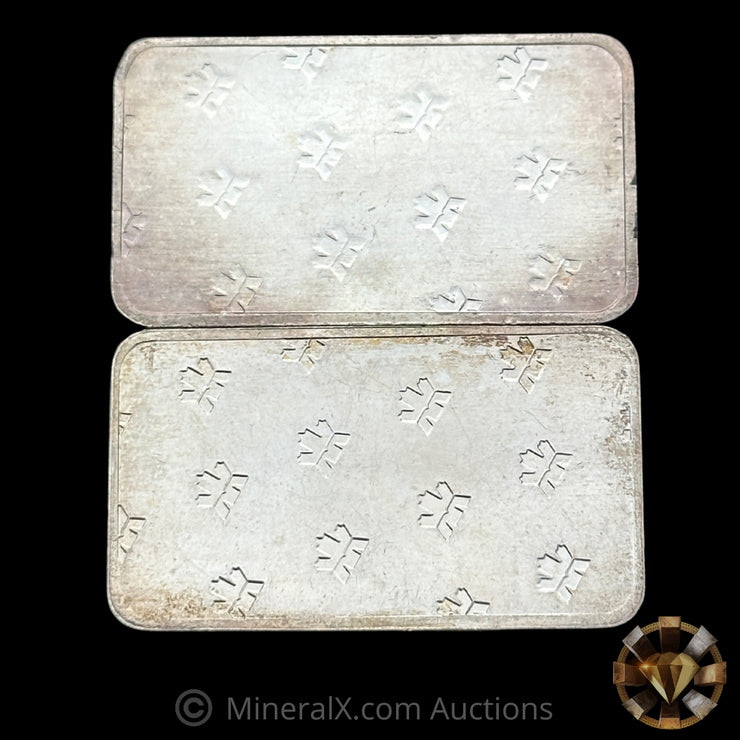 x2 1oz RCM Vintage Silver Bar Lot