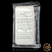 10oz JM Johnson Matthey R Prefix Vintage Silver Bar In Seal