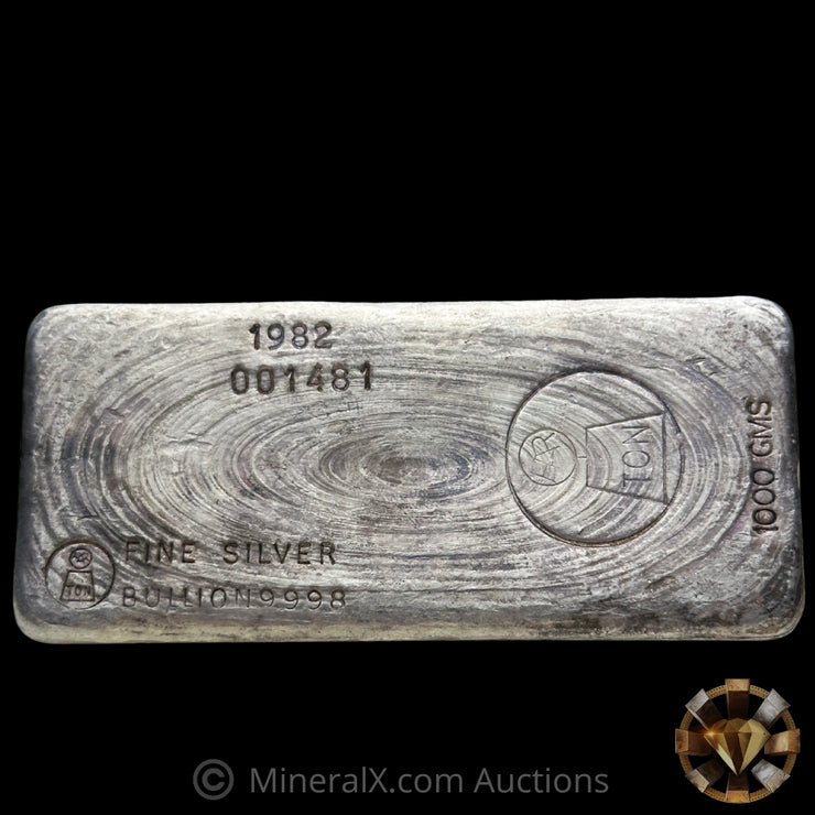 Kilo 1982 Harrington Metallurgy Australia Vintage Silver Bar