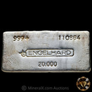 20oz Engelhard 4th Series Bull Logo Vintage Silver Bar