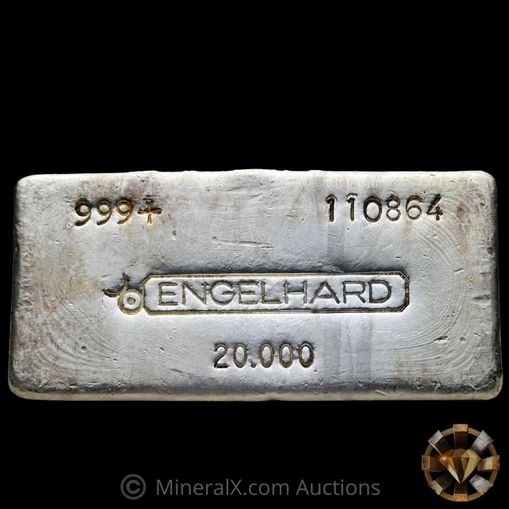 20oz Engelhard 4th Series Bull Logo Vintage Silver Bar