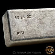 50.26oz Geomin Australia Rare Reverse Stamp Vintage Silver Bar
