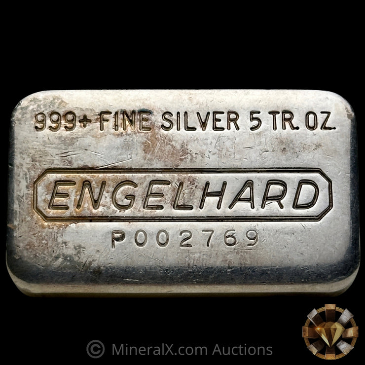 5oz Engelhard P Loaf Vintage Silver Bar