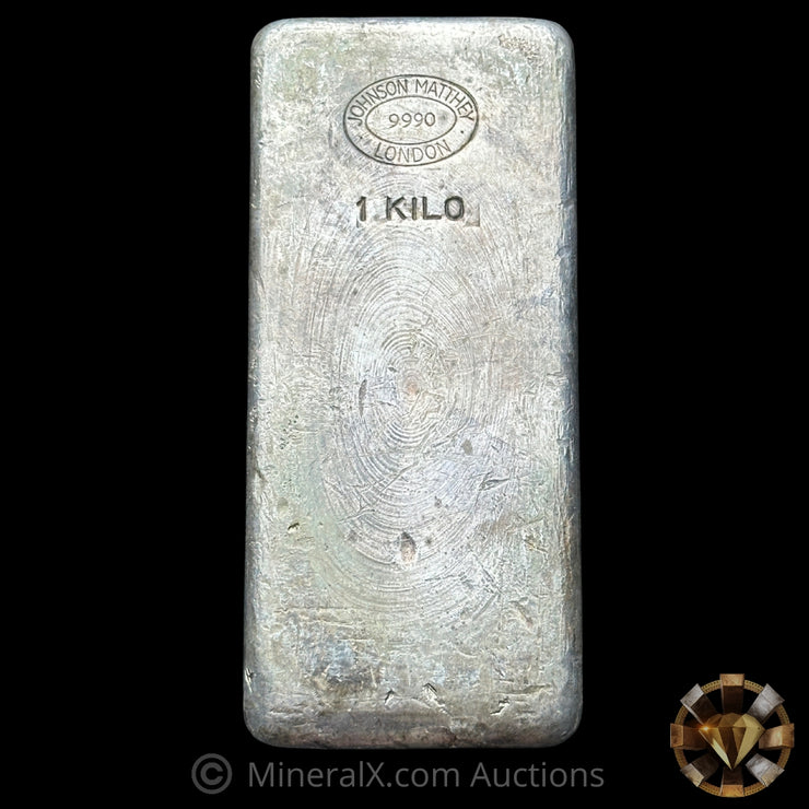 Kilo Johnson Matthey JM London Rare 9990 Small Hallmark Variety Vintage Silver Bar