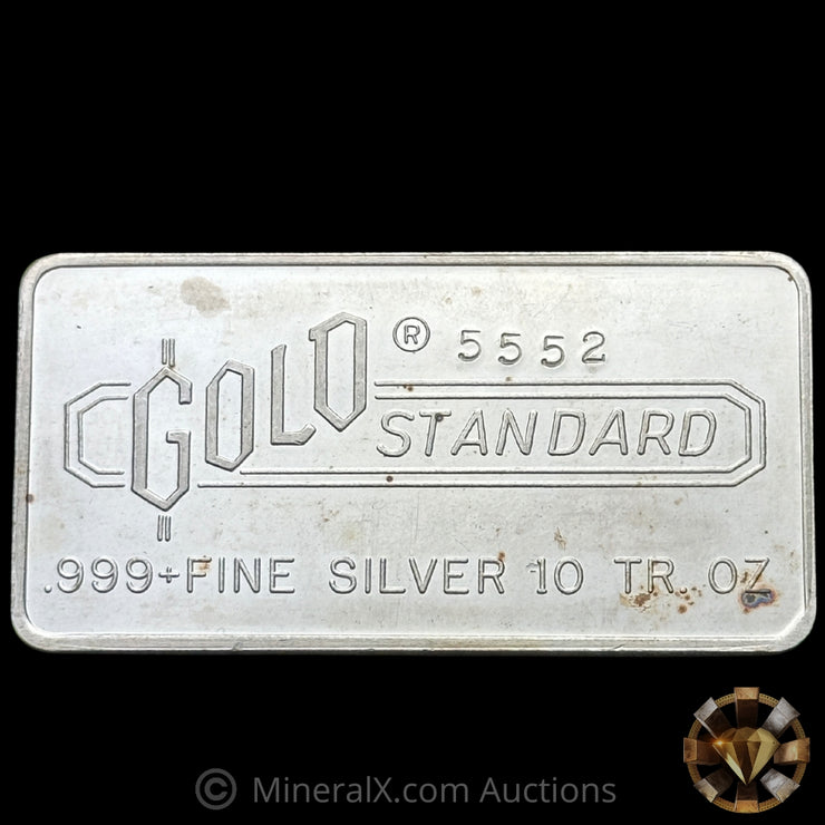 10oz Gold Standard Vintage Silver Bar