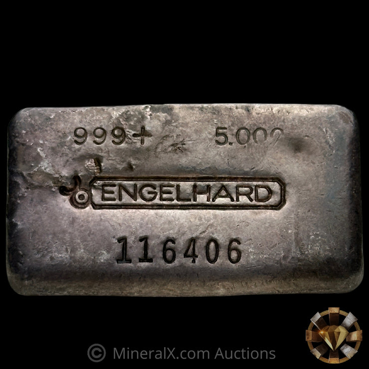 5oz Engelhard Bull Logo Vintage Silver Bar
