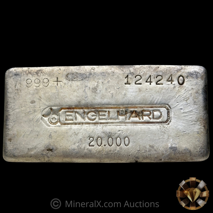 20oz Engelhard 6th Series Bull Logo Vintage Silver Bar