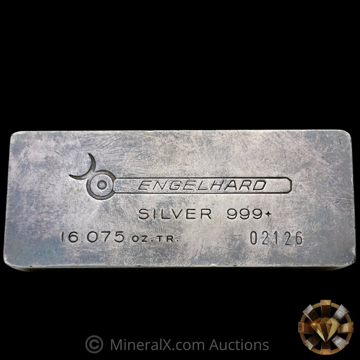 16.075oz (1/2Kilo) Engelhard 0 leading 5 Digit Variety Bull Logo Extruded Vintage Silver Bar