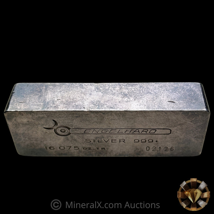 16.075oz (1/2Kilo) Engelhard 0 leading 5 Digit Variety Bull Logo Extruded Vintage Silver Bar