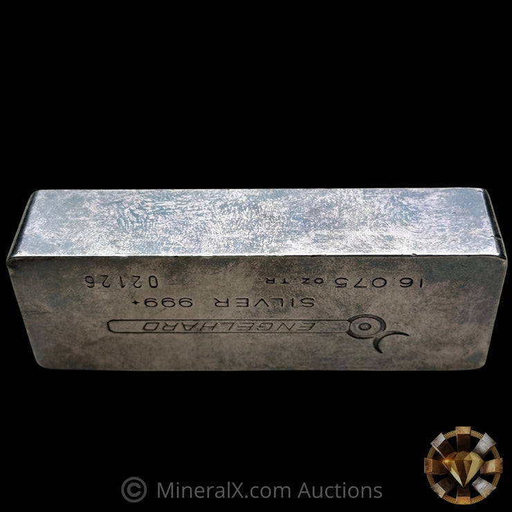 16.075oz (1/2Kilo) Engelhard 0 leading 5 Digit Variety Bull Logo Extruded Vintage Silver Bar