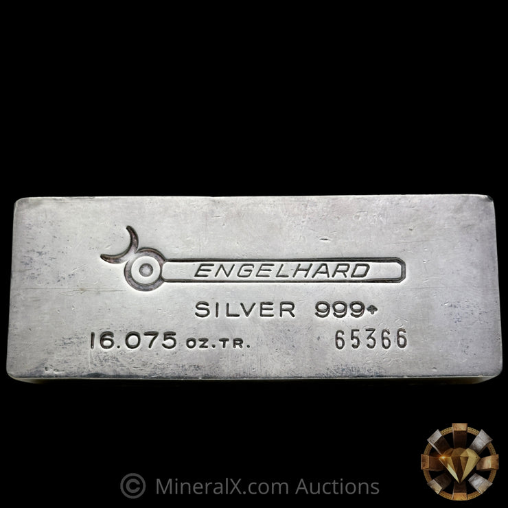 16.075oz (1/2Kilo) Engelhard 5 Digit Variety Bull Logo Extruded Vintage Silver Bar