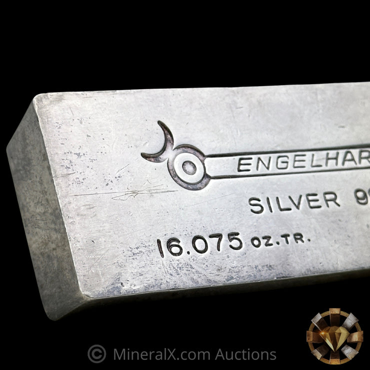 16.075oz (1/2Kilo) Engelhard 5 Digit Variety Bull Logo Extruded Vintage Silver Bar