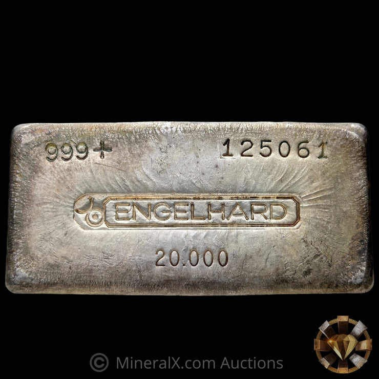 20oz Engelhard 6th Series Bull Logo Vintage Silver Bar