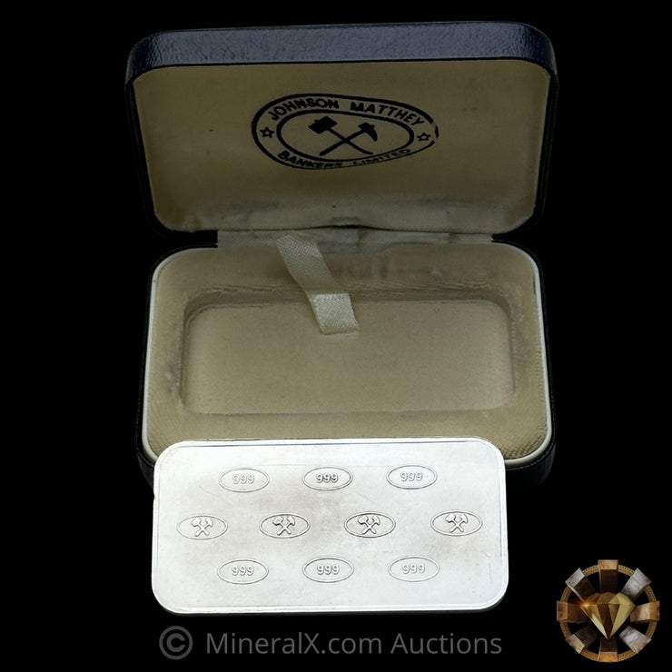 100g Johnson Matthey London Bankers Limited JM Vintage Silver Bar With Box