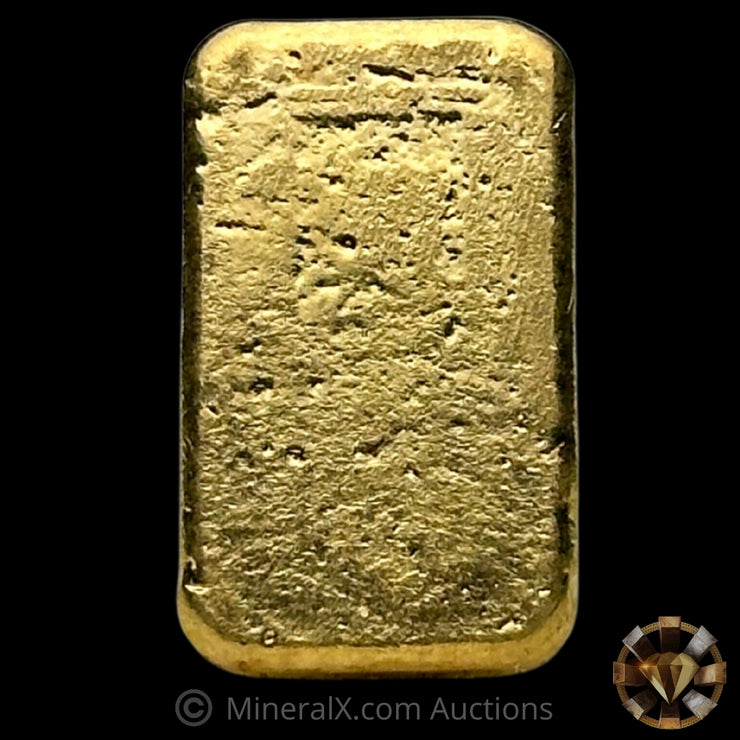 1oz Engelhard E Logo Vintage Gold Bar With Sharp Center Strike Hallmark