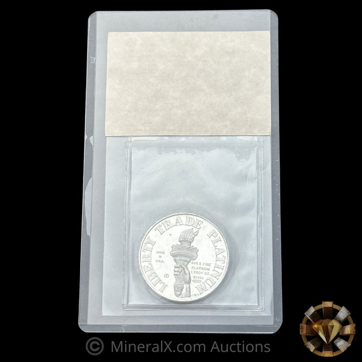 1oz 1986 Engelhard Rare MTB Bank Liberty Trade Platinum Vintage Coin Mint in Seal With Assay Certificate