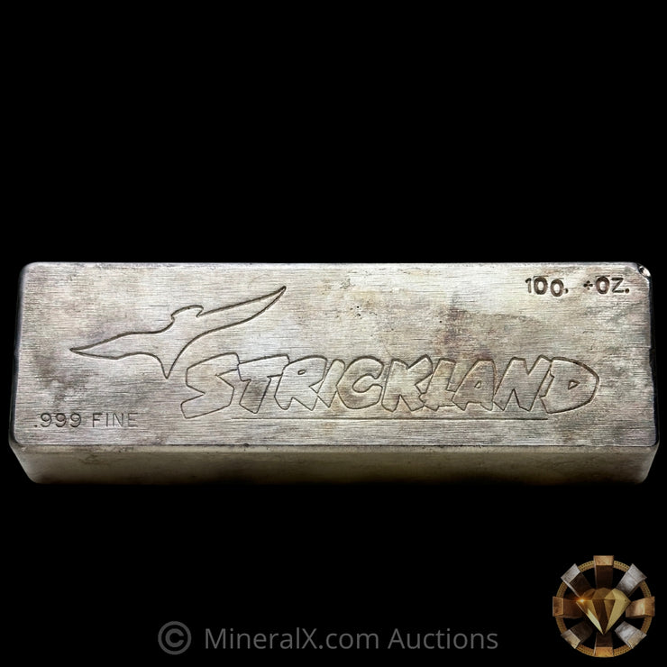 100oz Strickland Vintage Silver Bar